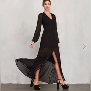 Reformation Camelia Dress in Black size 2